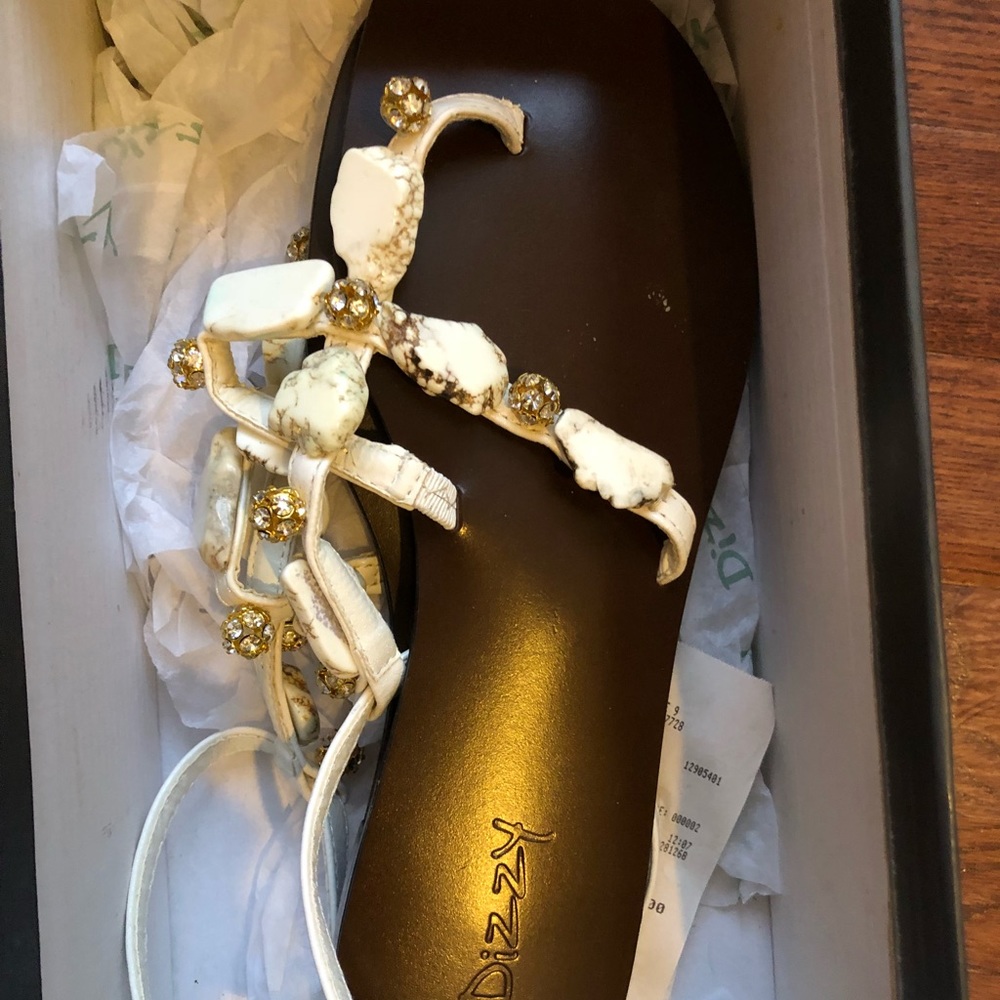 Dizzy White Sandals - image 4